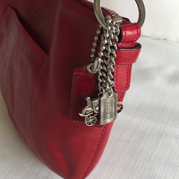 Coach Silver Horse And Carriage Bag Charm Hang Tag Chain Y2K - Picture 13 of 14